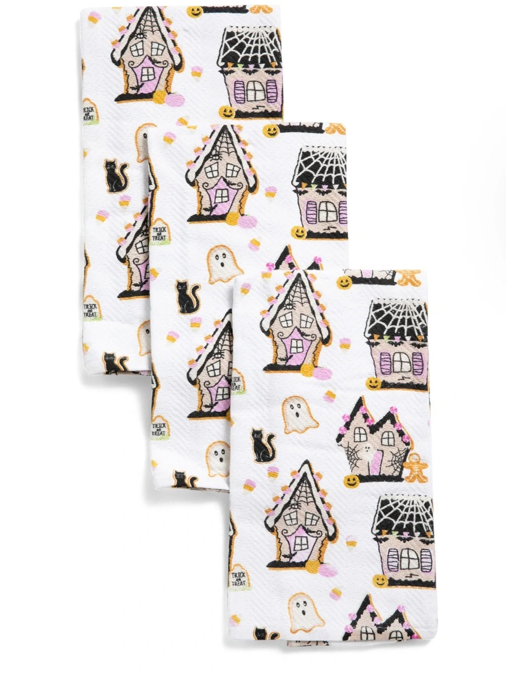 ENVOGUE 3pk Gingerbread Houses Kitchen Towels